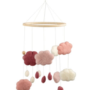 Sebra - Felted Baby Mobile Candy Pink