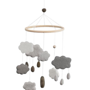 Sebra - Felted Baby Mobile Gray