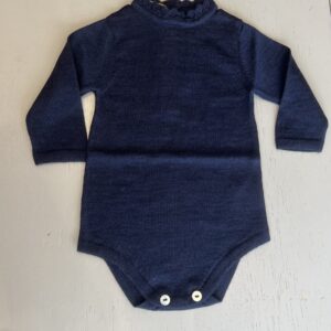 Piccoli Principi - Body con colletto in pizzo Blu