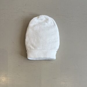 cappellino cotone tg. Unica bianco