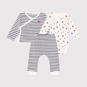 Petit bateau - Set 3 pezzi in cotone 1m