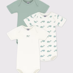 Petit bateau - Set di body a maniche corte in cotone