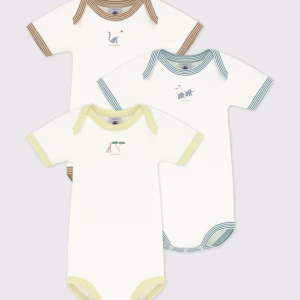 Petit bateau - Set di body a maniche corte in cotone