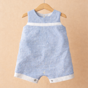 Piccoli principi - Ivan pagliaccetto lino millerighe azzurro