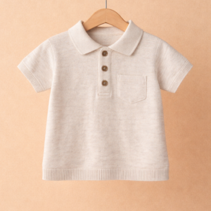 Piccoli Principi - polo con taschino cotone e lino