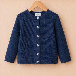 Piccoli Principi-Cardigan Lintz 100% cashmere blu