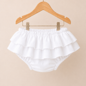 Piccoli Principi - BETTA coulottes rouches cotone bianco