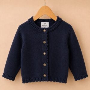 Piccoli Principi - Cardigan lana merino blu