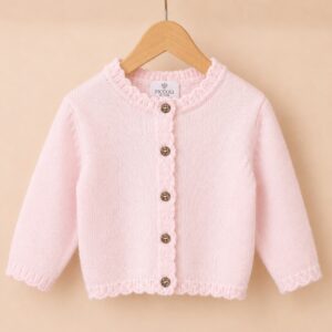 Piccoli Principi - Cardigan lana merino rosa