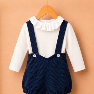 Piccoli Principi - BOLLA salopette velluto coste blu