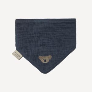 Donsje - Bavagliolino cotone con stampa koala blu marine