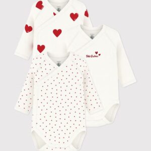 Petit Bateau - body kimono ml cuore - 3 mesi (fino a 60 cm)