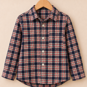 Piccoli Principi-EDO camicia tartan rosso e blu