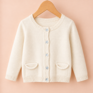 Piccoli Principi-Cardigan cashmere light panna