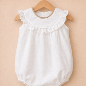 Piccoli Principi- JOY pagliaccetto lino bianco