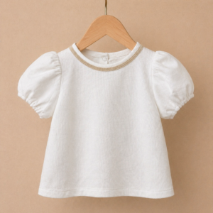 Piccoli Principi- LARA maglia cotone piqué bianca