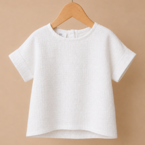 Piccoli Principi-MAILA maglia lino bianca