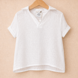 Piccoli Principi -MERLINO camicia lino bianco