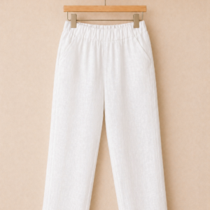 Piccoli Principi-PACO pantaloni in lino bianco