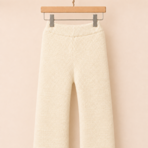 Piccoli Principi-LINKS pantalone a zampa in lana panna