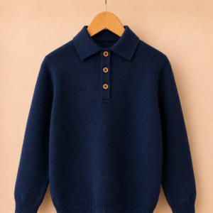 Piccoli Principi-POLO in lana blu