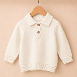 Piccoli Principi-POLO in lana panna bebé