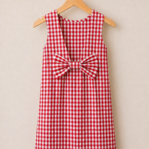 Piccoli Principi-TOLOSA abito vichy rosso