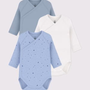 Petit Bateau- Body kimono ML stelle azzurre