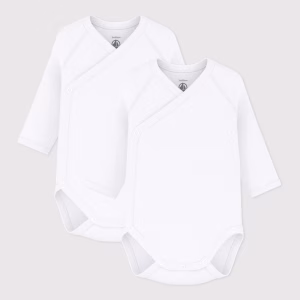 Petit Bateau- Body kimono ML bianchi