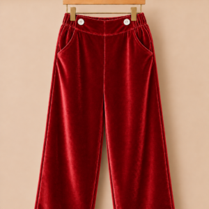 Piccoli Principi-PUCA pantalone in velluto rosso